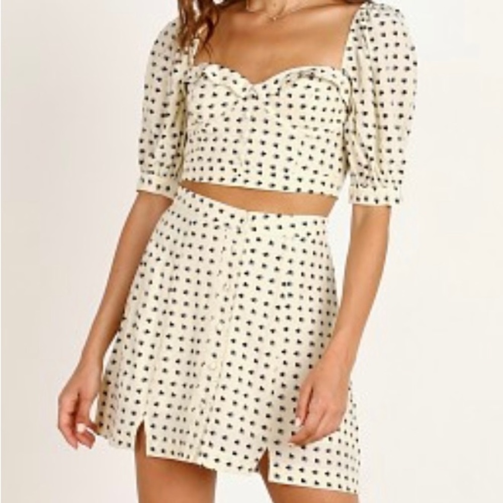 For Love & Lemons Crop Heart Top